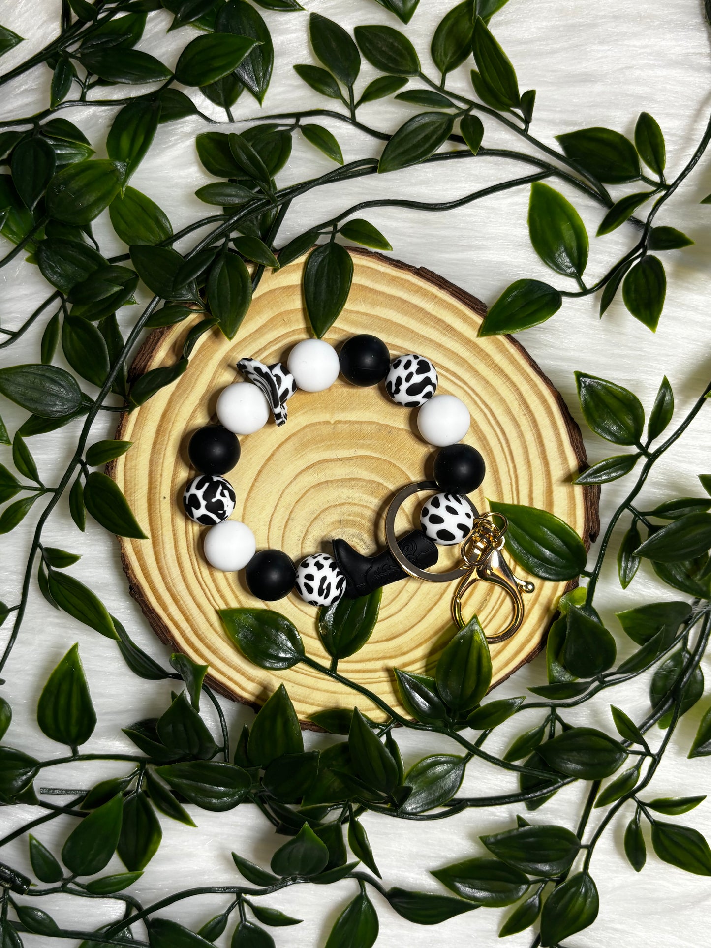 Black & White Cowgirl Wristlet