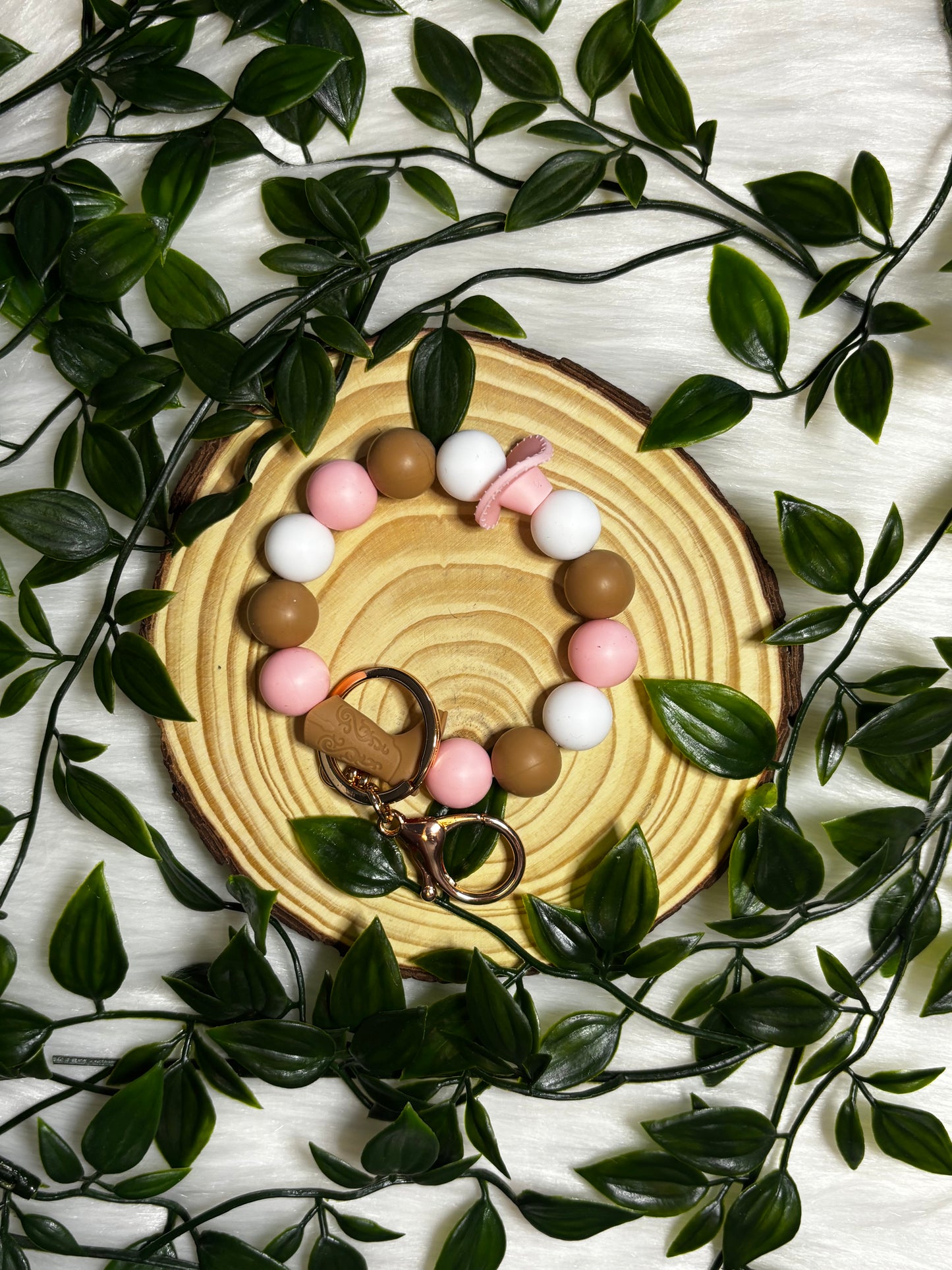 Pink & Brown Cowgirl Wristlet