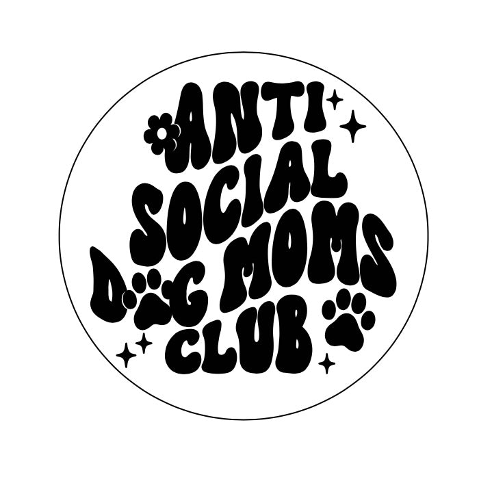 Anti Social Dog Moms Club Acrylic Keychain