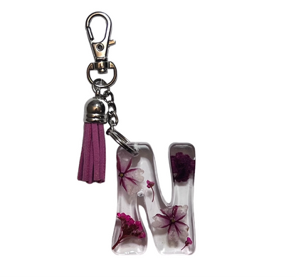 Pressed Flower Resin Keychain