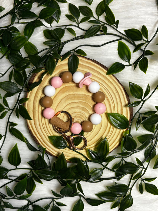 Pink & Brown Cowgirl Wristlet