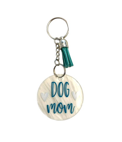 Dog Mom Acrylic Keychain