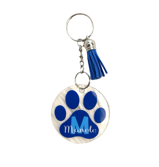 Dog Name Acrylic Keychain