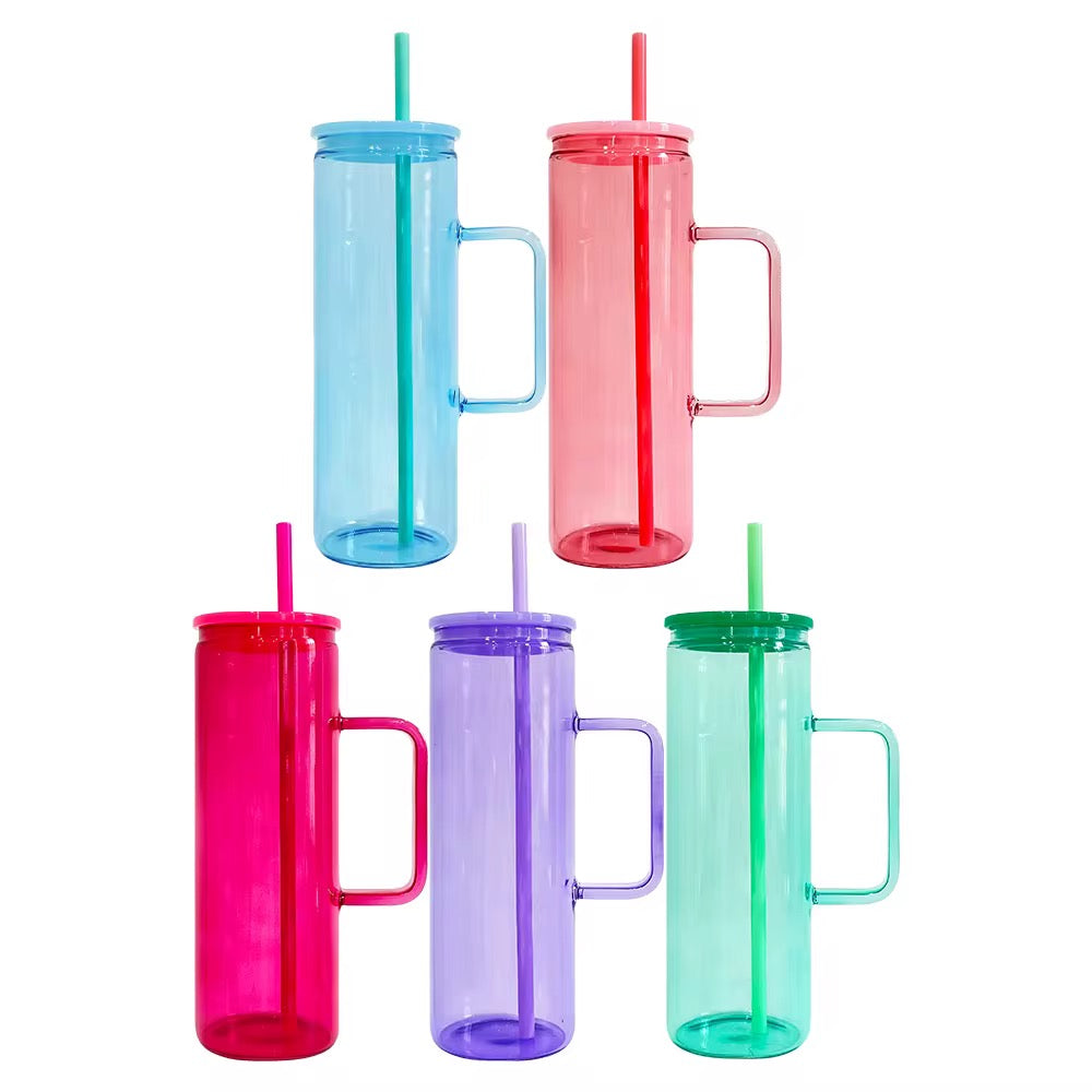 Jelly 20oz Glass Mug with Handle