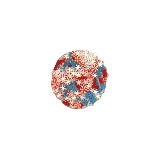 Red & Blue Christmas Wiggly Circle