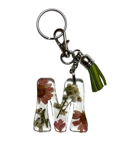 Pressed Flower Resin Keychain